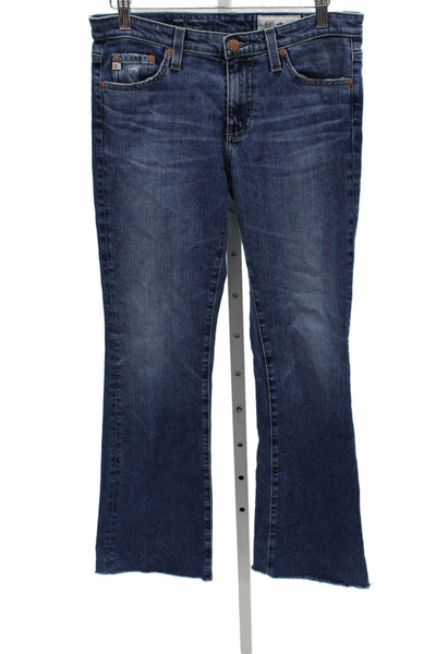 AG-ED Denim Women Bootcut Jeans Blue Cotton Low Rise Button Size 26
