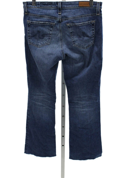 AG-ED Denim Women Bootcut Jeans Blue Cotton Low Rise Button Size 26