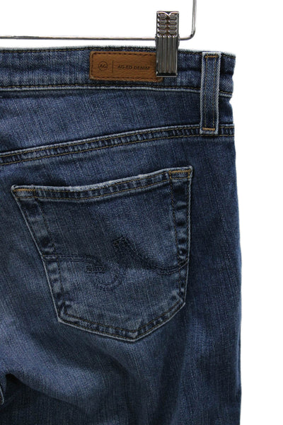 AG-ED Denim Women Bootcut Jeans Blue Cotton Low Rise Button Size 26