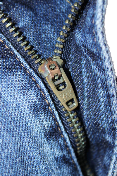 AG-ED Denim Women Bootcut Jeans Blue Cotton Low Rise Button Size 26
