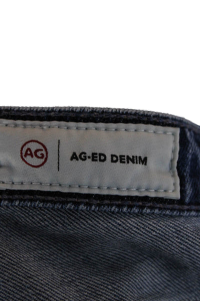 AG-ED Denim Women Bootcut Jeans Blue Cotton Low Rise Button Size 26