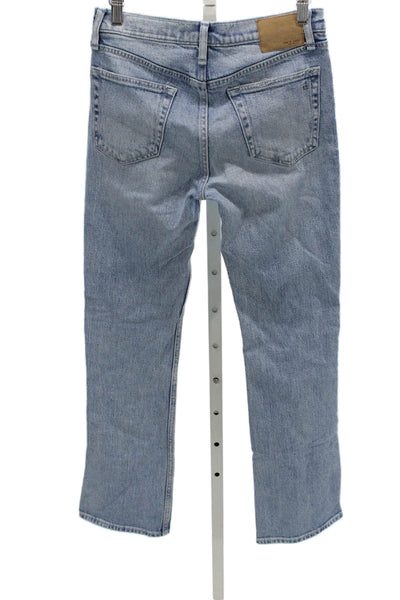Rag & Bone Women Straight Jeans Blue Cotton Mid Rise Size 24