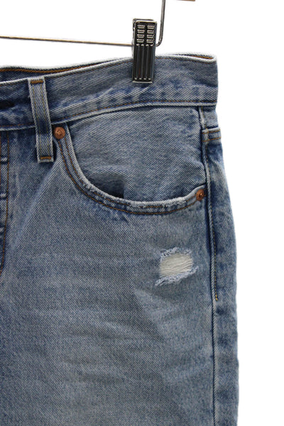 Levis Women Tapered Blue Jeans 100% Cotton Mid Rise Button Fly Size 27