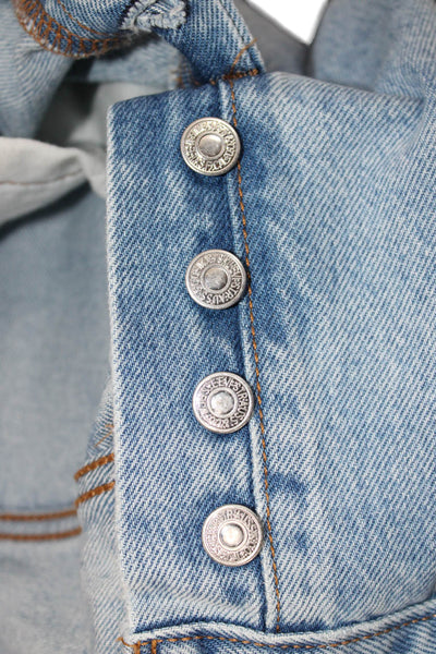 Levis Women Tapered Blue Jeans 100% Cotton Mid Rise Button Fly Size 27