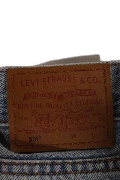 Levis Women Tapered Blue Jeans 100% Cotton Mid Rise Button Fly Size 27