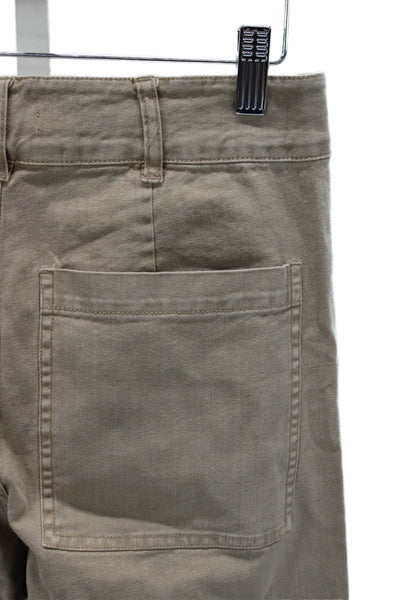 Z Supply Womens Chino Pants Beige Cotton Button Inseam 30 Size 26