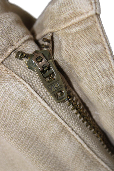 Z Supply Womens Chino Pants Beige Cotton Button Inseam 30 Size 26