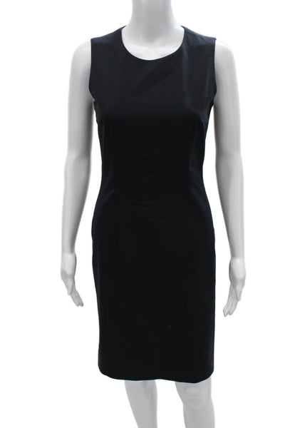 Boss Hugo Boss Women Sheath Dress Black Sleeveless Round Neck Size S