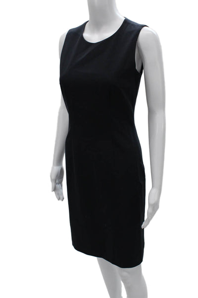 Boss Hugo Boss Women Sheath Dress Black Sleeveless Round Neck Size S
