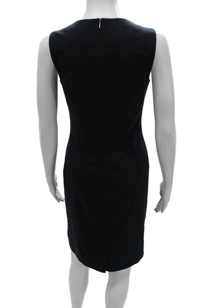 Boss Hugo Boss Women Sheath Dress Black Sleeveless Round Neck Size S
