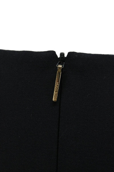 Boss Hugo Boss Women Sheath Dress Black Sleeveless Round Neck Size S