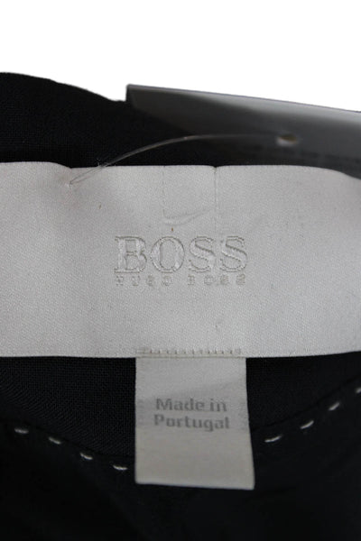 Boss Hugo Boss Women Sheath Dress Black Sleeveless Round Neck Size S