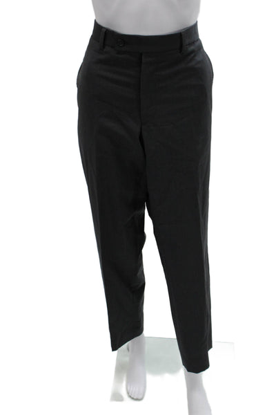 Ted Baker Men Dress Pants Gray Wool Check Size 36