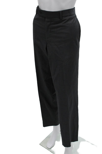Ted Baker Men Dress Pants Gray Wool Check Size 36