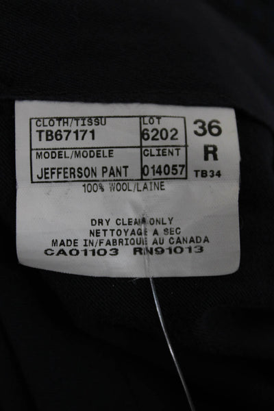 Ted Baker Men Dress Pants Gray Wool Check Size 36