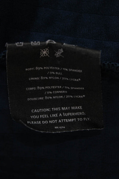 No Bull Mens Quilted Blue Hooded Zip Jacket Long Sleeve Size S
