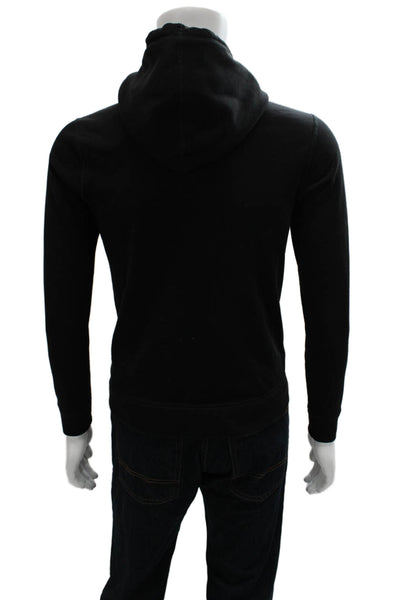 No Bull Mens Full Zip Hoodie Black Cowl Neck Polyester Size S
