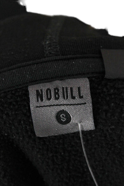 No Bull Mens Full Zip Hoodie Black Cowl Neck Polyester Size S