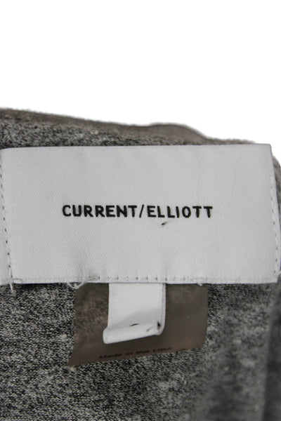 Current/Elliott Women Basic Sleeveless Tank Gray Polyester Round Neck Size S