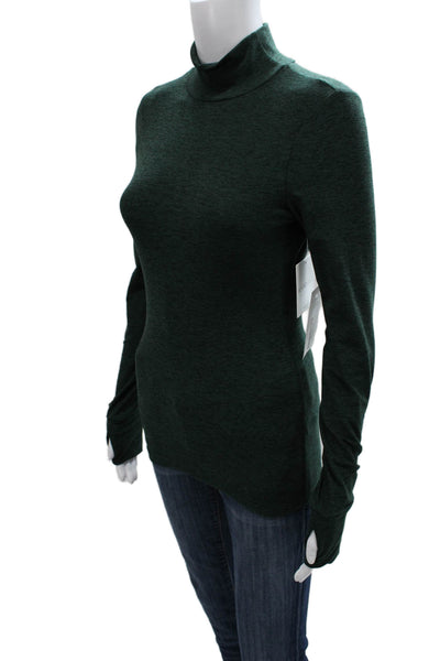 Beyond Yoga Womens Casual Turtleneck Long Sleeve Pullover Top Green Size XS