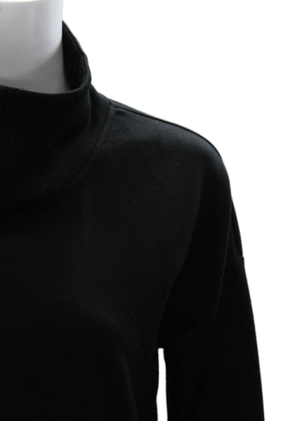 Gaiam Women Pullover Black High Neck Cotton Long Sleeve Size S