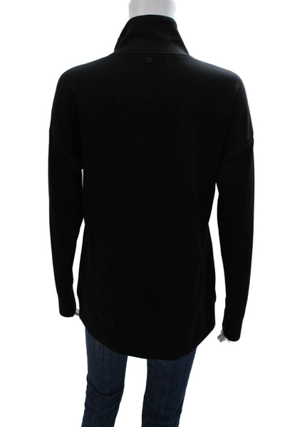 Gaiam Women Pullover Black High Neck Cotton Long Sleeve Size S