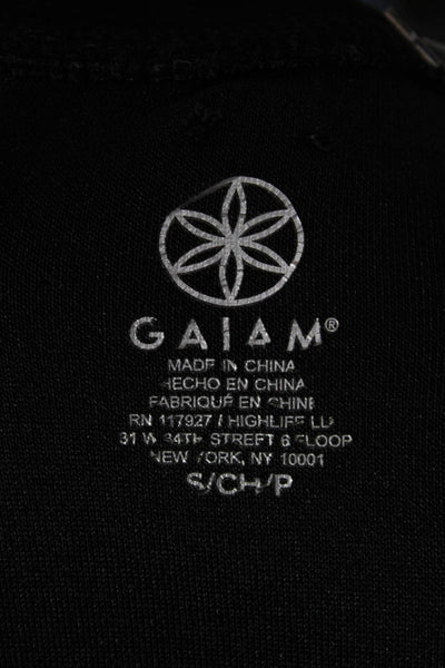 Gaiam Women Pullover Black High Neck Cotton Long Sleeve Size S
