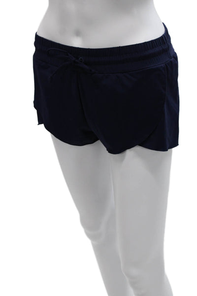 Athleta Womens Athletic Blue Nylon Shorts Drawstring Size XS