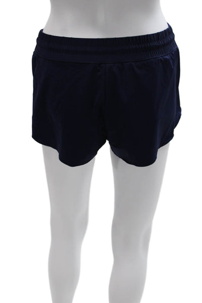 Athleta Womens Athletic Blue Nylon Shorts Drawstring Size XS