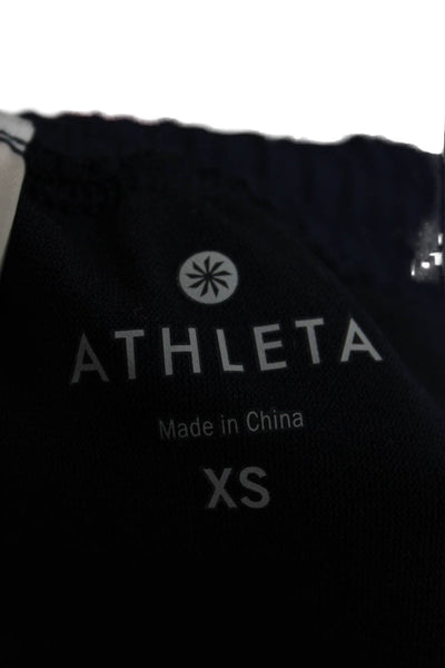 Athleta Womens Athletic Blue Nylon Shorts Drawstring Size XS