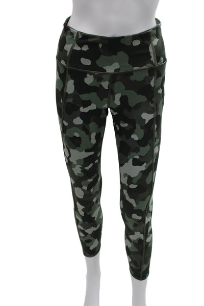 Athleta Women Cropped Camouflage Leggings Multicolor Polyester Size S