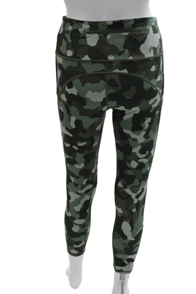 Athleta Women Cropped Camouflage Leggings Multicolor Polyester Size S