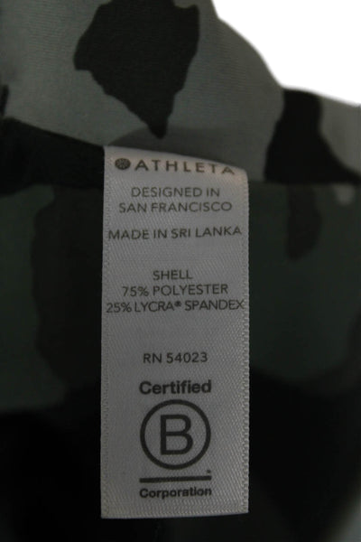 Athleta Women Cropped Camouflage Leggings Multicolor Polyester Size S