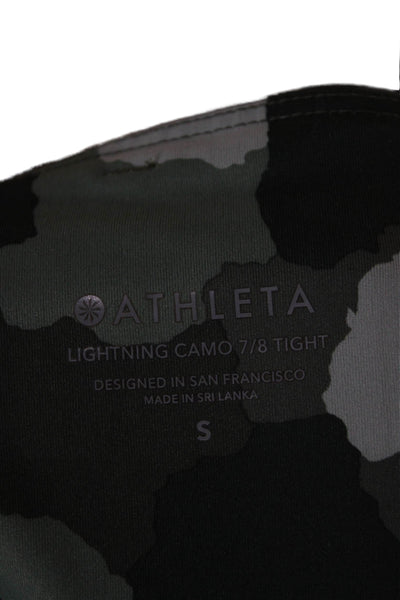 Athleta Women Cropped Camouflage Leggings Multicolor Polyester Size S
