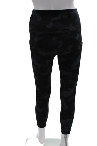Yogalicious Womens Camouflage Ankle Leggings Black Polyester Size S