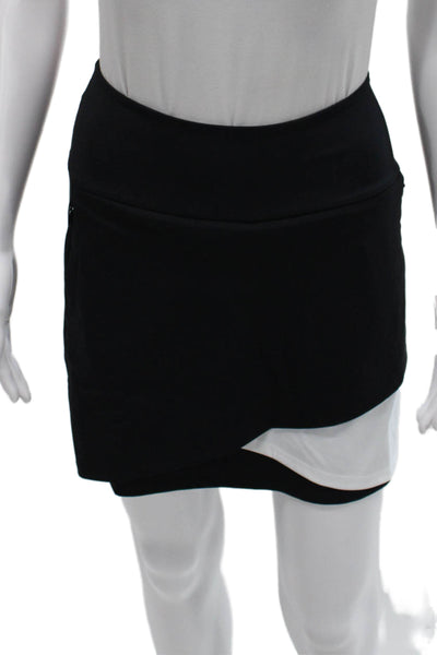 Kinona Womens Athletic Black Nylon Skort Size 2XS