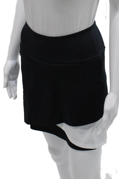Kinona Womens Athletic Black Nylon Skort Size 2XS