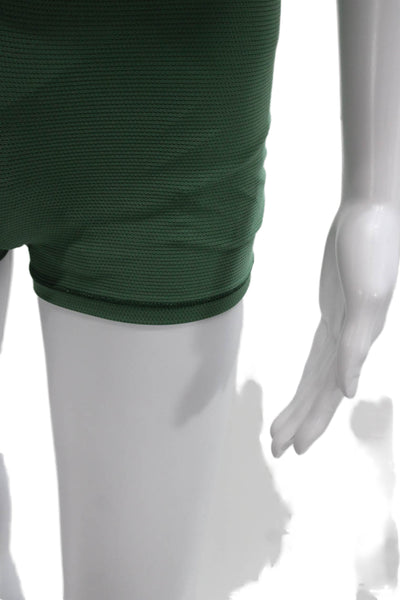 Athleta Women Athletic Solid Green Polyester Skort Short Size 0