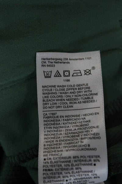 Athleta Women Athletic Solid Green Polyester Skort Short Size 0