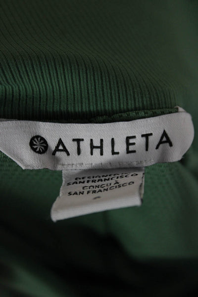 Athleta Women Athletic Solid Green Polyester Skort Short Size 0