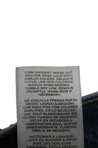 kensie Womens Straight Jeans Blue Mid Rise Cotton Blend Size 25