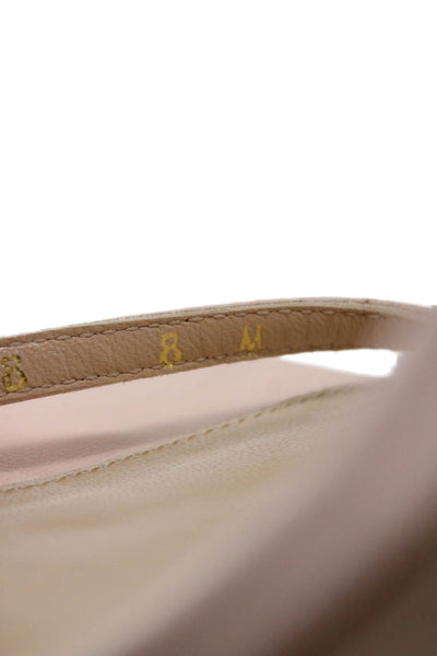 Stuart Weitzman Womens Stiletto Leather Ankle Strap Sandals Pink Size 8M