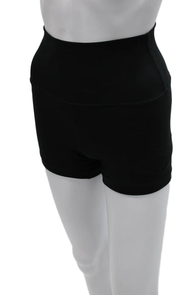 Yogalicious Women Athletic Shorts Black Polyester Size XS