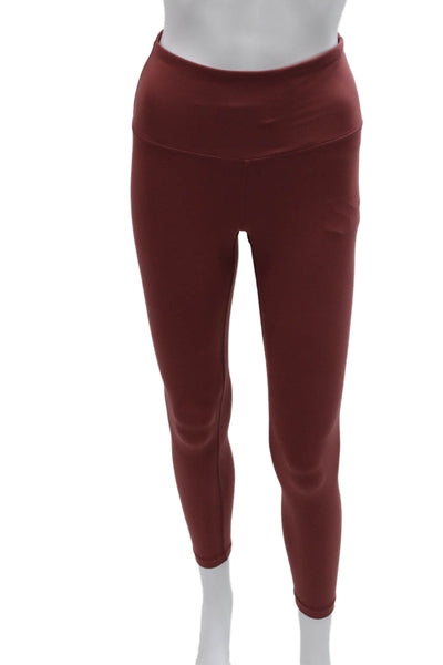 Yogalicious Womens Red Ankle Leggings Polyester Size S