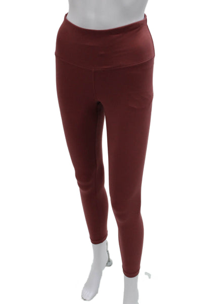 Yogalicious Womens Red Ankle Leggings Polyester Size S