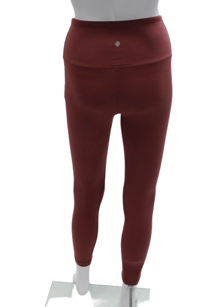 Yogalicious Womens Red Ankle Leggings Polyester Size S