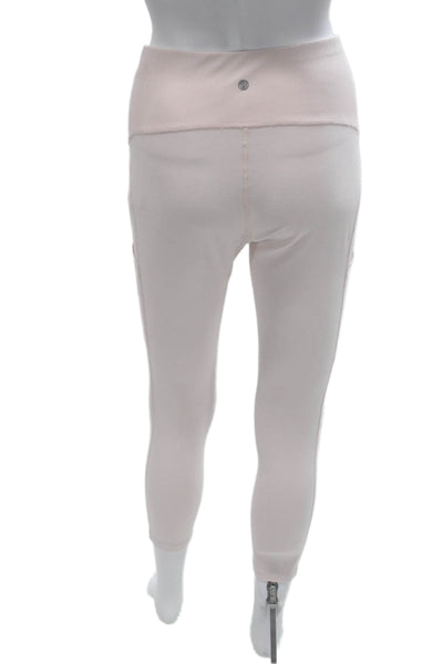 Apana Womens Capri Pink Polyester Blend Leggings Size S
