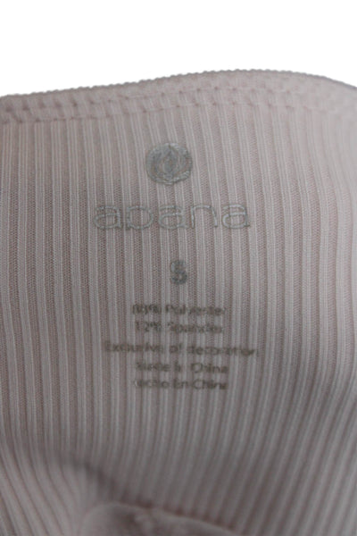 Apana Womens Capri Pink Polyester Blend Leggings Size S