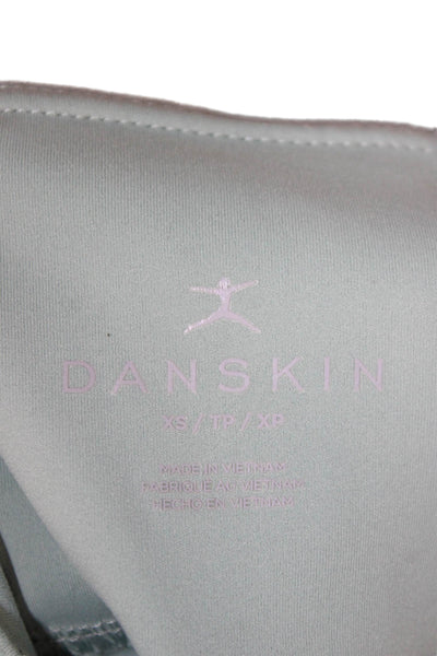 Danskin Women Capri Leggings Green Polyester Solid Pull On Size XS