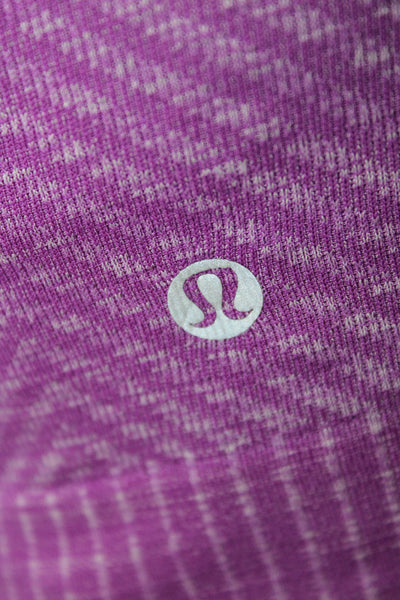 Lululemon Women Pullover Cowl Neck Long Sleeve Purple Geometric Size 4